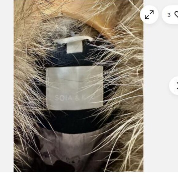 WOMENS SOIA & KYO BLACK DOUBLE BREASTED WOOL COAT REMOVABLE RACCOON FUR SZ LARGE - Picture 4 of 10